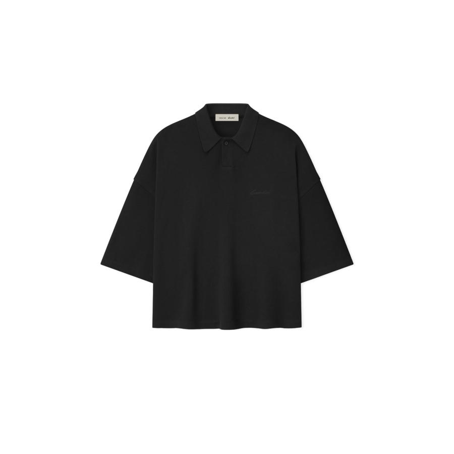SIGNATURE 90'S CROPPED POLO - VINTAGE BLACK (125SP264421F) ESSENTIALS(エッセンシャルズ) | 