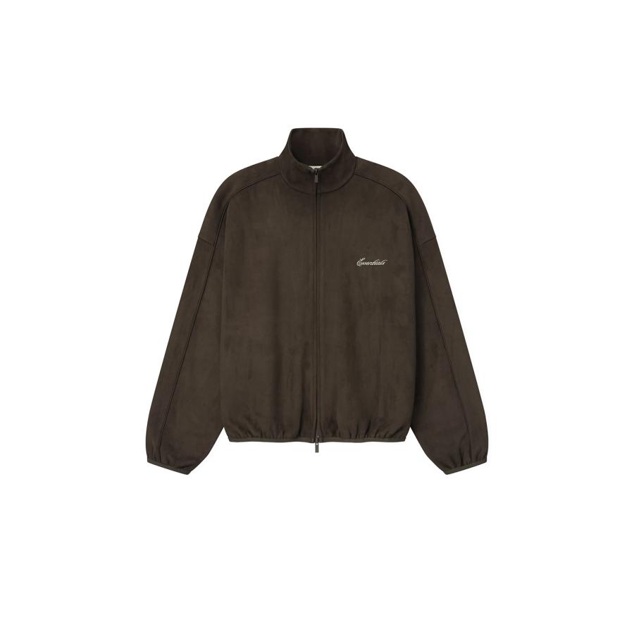 Suede Fleece Signature Modern Track Jacket W/ Piping - BROWN (192SP266942F) ESSENTIALS(エッセンシャルズ) | 