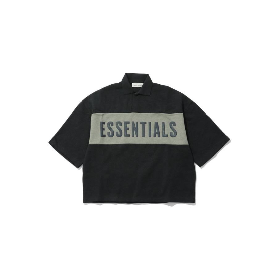 PANELLED CROP POLO - IRON GREY HEATHER/SEAL HEATHER (RW00284) ESSENTIALS(エッセンシャルズ) | 
