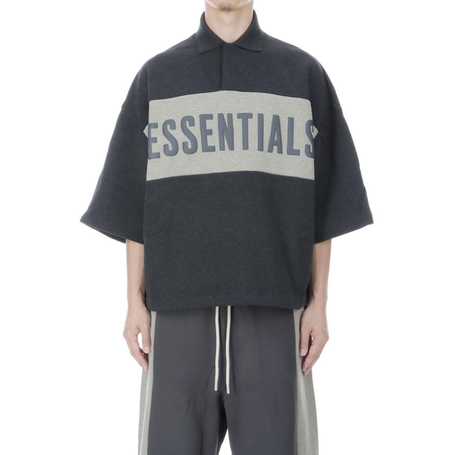 PANELLED CROP POLO - IRON GREY HEATHER/SEAL HEATHER (RW00284) ESSENTIALS(エッセンシャルズ) |  | 02
