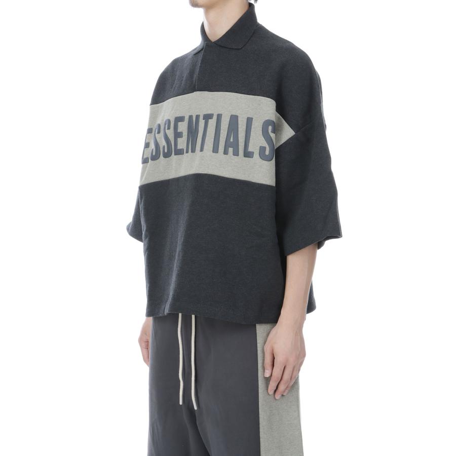 PANELLED CROP POLO - IRON GREY HEATHER/SEAL HEATHER (RW00284) ESSENTIALS(エッセンシャルズ) |  | 03