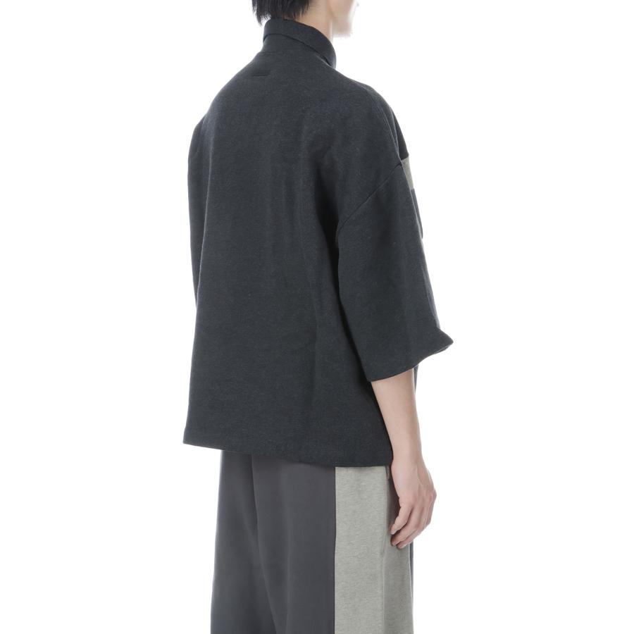 PANELLED CROP POLO - IRON GREY HEATHER/SEAL HEATHER (RW00284) ESSENTIALS(エッセンシャルズ) |  | 04