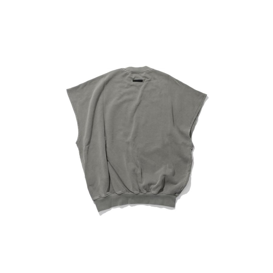 RELAXED FLEECE CUTOFF SWEATSHIRT - WASHED SEAL (RW00293) ESSENTIALS(エッセンシャルズ) |  | 01