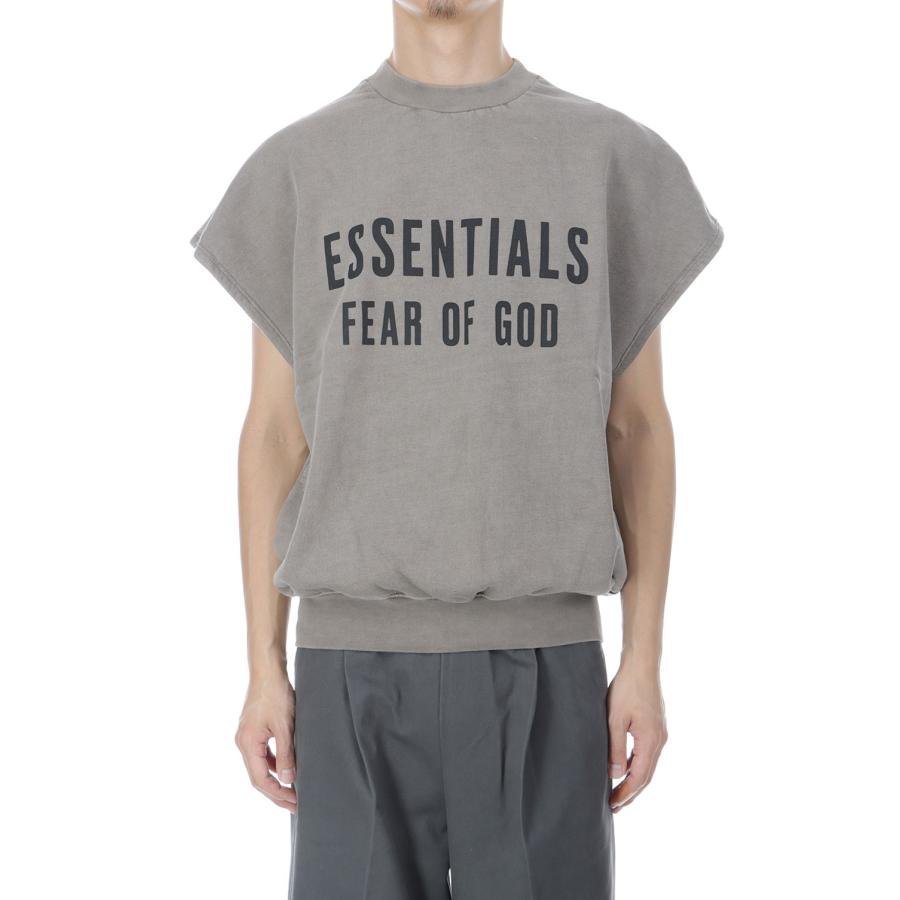 RELAXED FLEECE CUTOFF SWEATSHIRT - WASHED SEAL (RW00293) ESSENTIALS(エッセンシャルズ) |  | 02