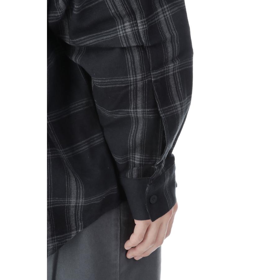 BUTTON UP SHIRT - VINTAGE BLACK PLAID (RW00308) ESSENTIALS(エッセンシャルズ) |  | 05