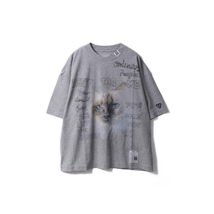 CAT PRINTED TEE - GRAY (K16TS772) MIHARA YASUHIRO -Women(ミハラ ヤスヒロ) | 