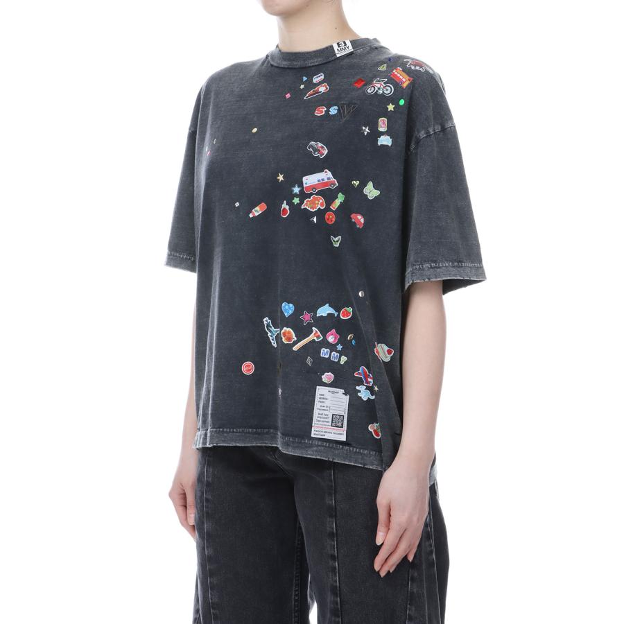 BLEACHED KIDS STICKER TEE - BLACK (K16TS781) MIHARA YASUHIRO -Women(ミハラ ヤスヒロ) |  | 02