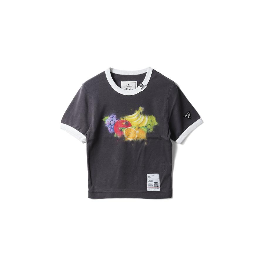 FRUIT PRINTED MINI TEE - BLACK (K16TS792) MIHARA YASUHIRO -Women(ミハラ ヤスヒロ) | 