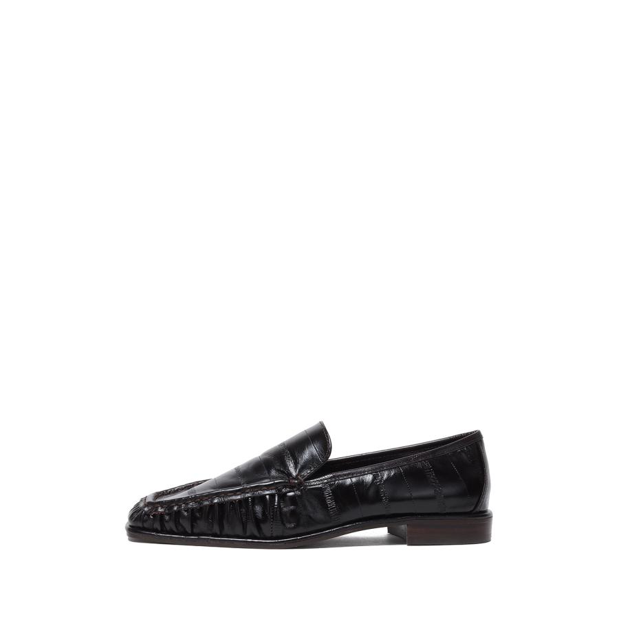 Squaretoe Gather Loafers - DARK BROWN (12521007) Todayful(トゥデイフル) | TODAYFUL