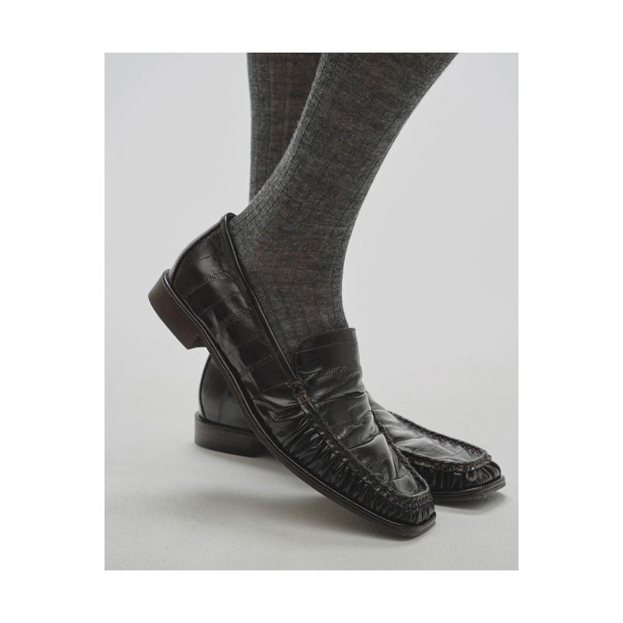 Squaretoe Gather Loafers - DARK BROWN (12521007) Todayful(トゥデイフル) | TODAYFUL | 10