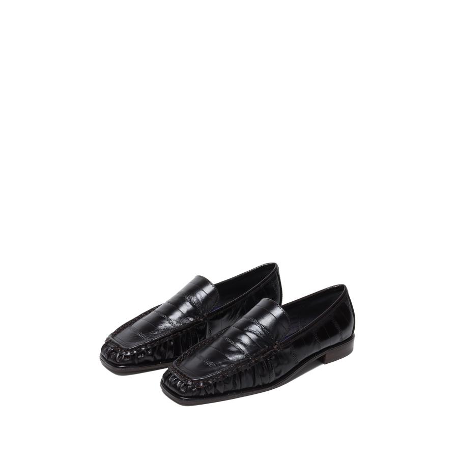 Squaretoe Gather Loafers - DARK BROWN (12521007) Todayful(トゥデイフル) | TODAYFUL | 02