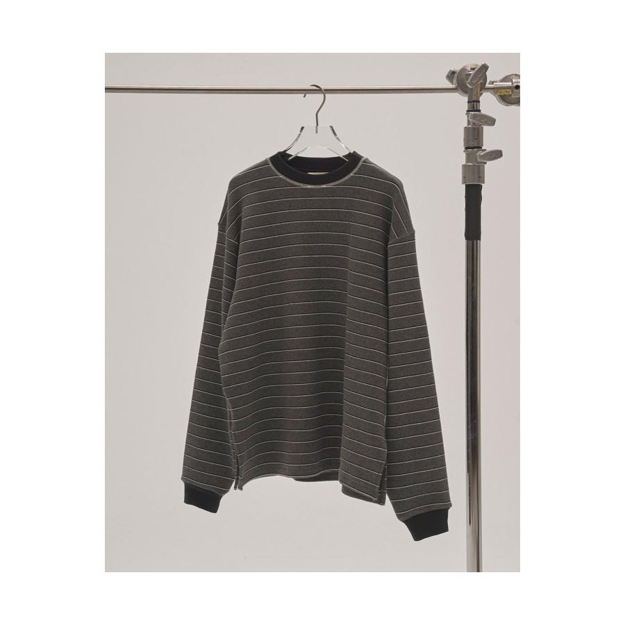 Border Long T-shirts -CHARCOAL GRAY (12520613) Todayful(トゥデイフル) | TODAYFUL | 01