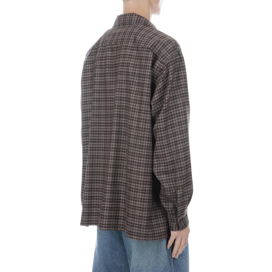 Wool Plaid Open Collar Shirt - BROWN (KS26FSH08) Kaptain Sunshine(キャプテンサンシャイン) |  | 04