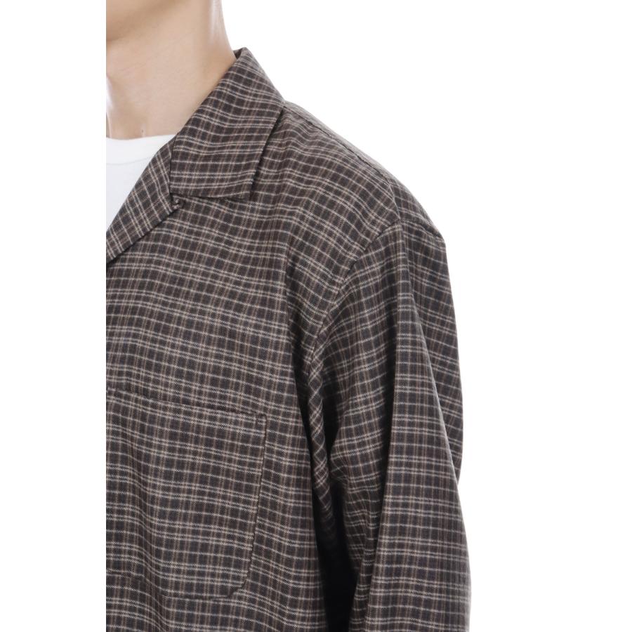 Wool Plaid Open Collar Shirt - BROWN (KS26FSH08) Kaptain Sunshine(キャプテンサンシャイン) |  | 06