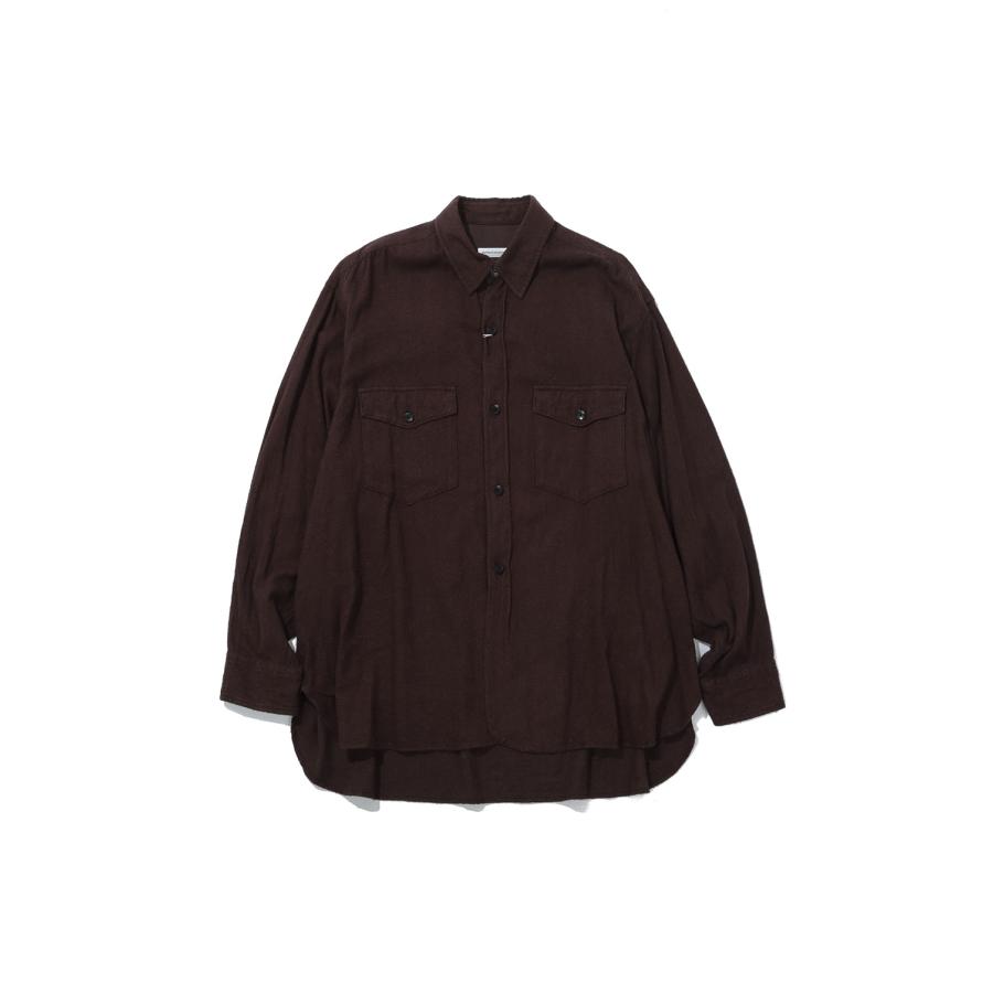 【P5倍】Silk Flannel 2Pockets Shirt - BROWN (KS26FSH07) Kaptain Sunshine(キャプテンサンシャイン) | 