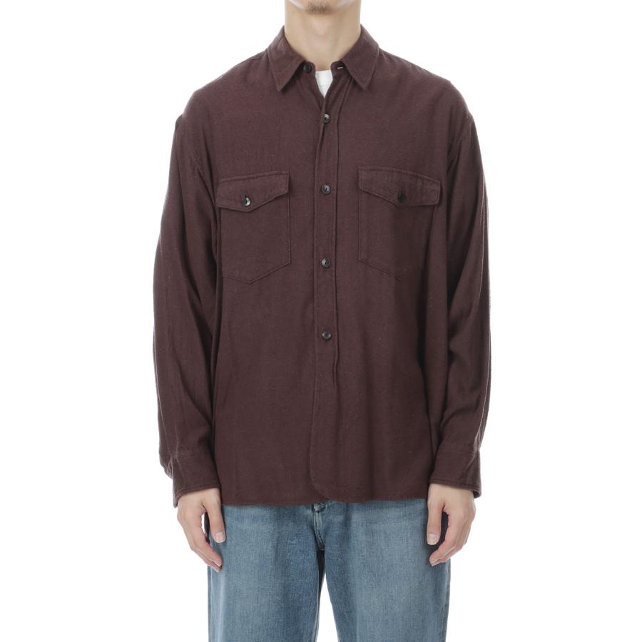 【P5倍】Silk Flannel 2Pockets Shirt - BROWN (KS26FSH07) Kaptain Sunshine(キャプテンサンシャイン) |  | 02