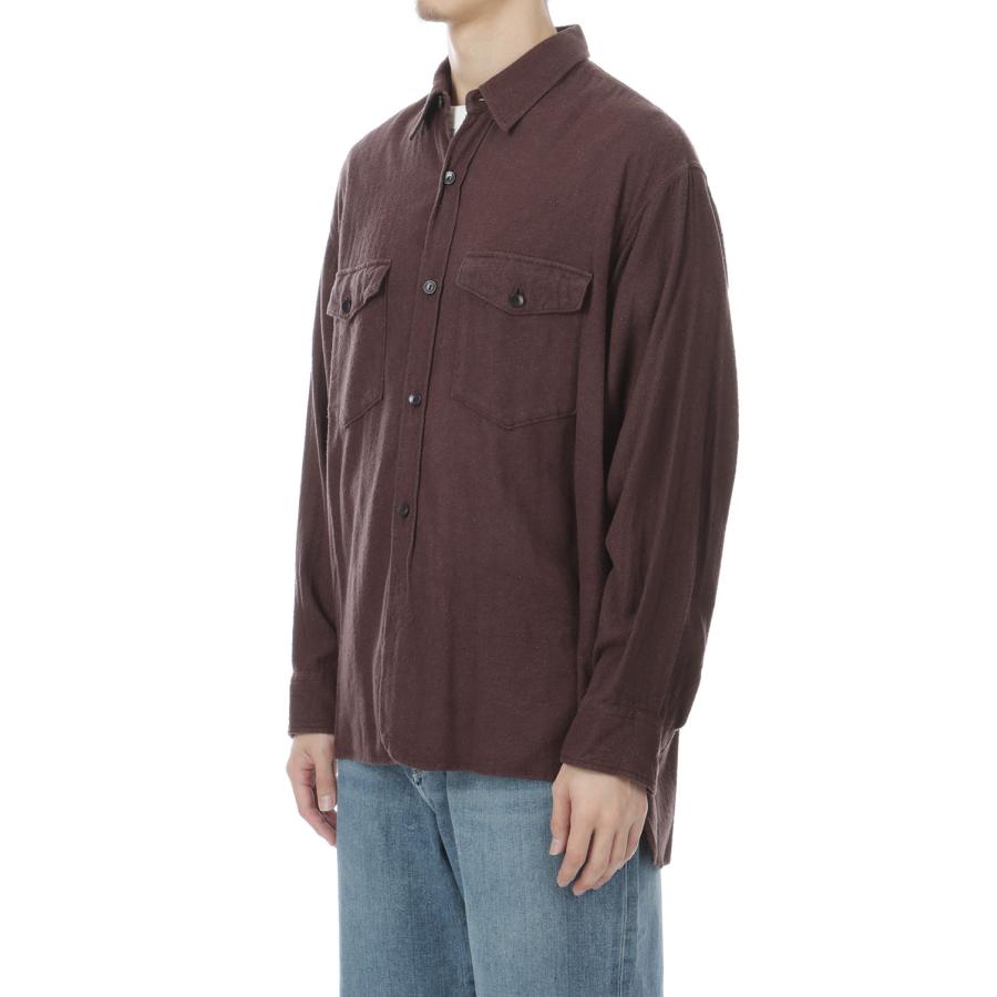 【P5倍】Silk Flannel 2Pockets Shirt - BROWN (KS26FSH07) Kaptain Sunshine(キャプテンサンシャイン) |  | 03