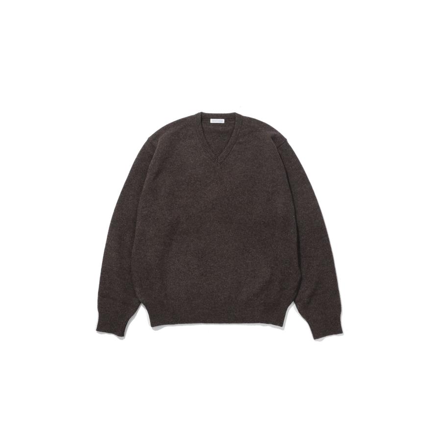 Lambswool V-neck Pullover - BROWN (KS26FKN09) Kaptain Sunshine(キャプテンサンシャイン) | 