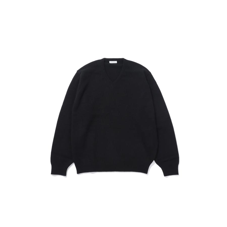 Lambswool V-neck Pullover - BLACK (KS26FKN09) Kaptain Sunshine(キャプテンサンシャイン) | 