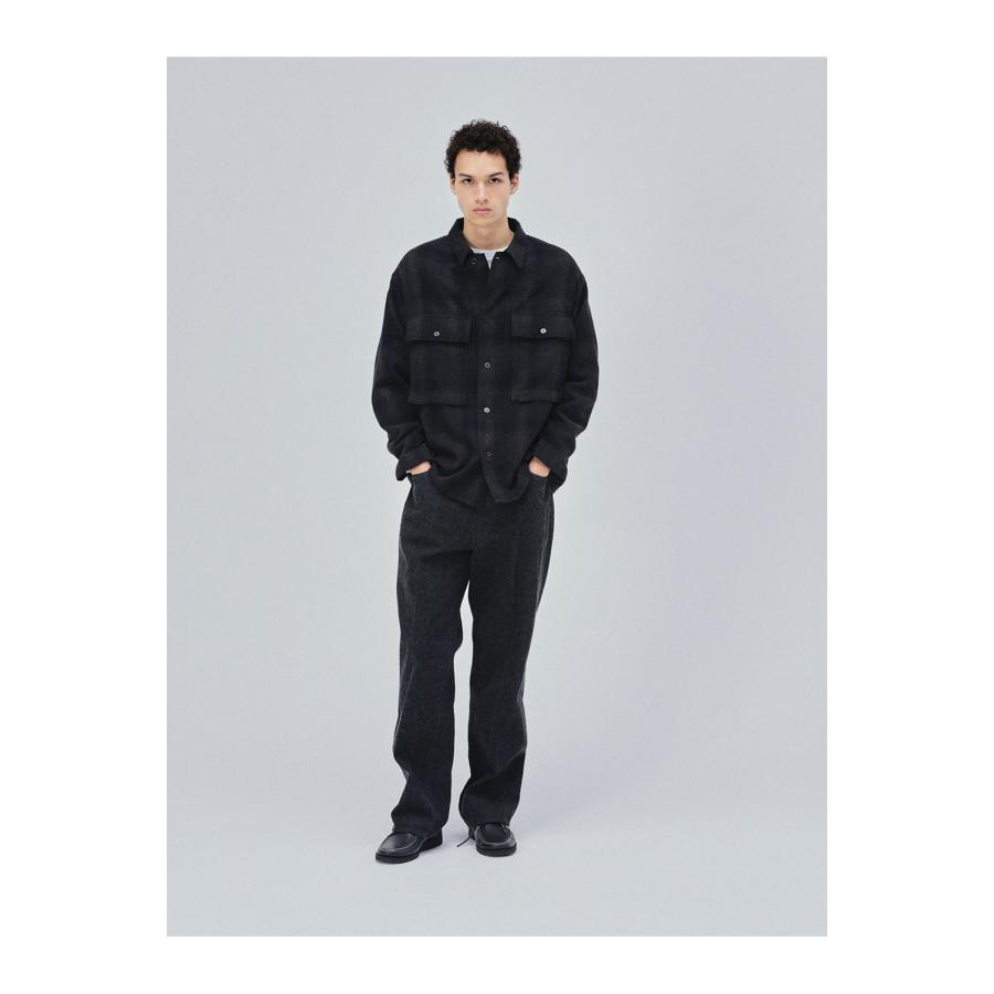 Alpaca Wool 2Pockets Shirt - DARK NAVY (KS26FSH11) Kaptain Sunshine(キャプテンサンシャイン) |  | 01