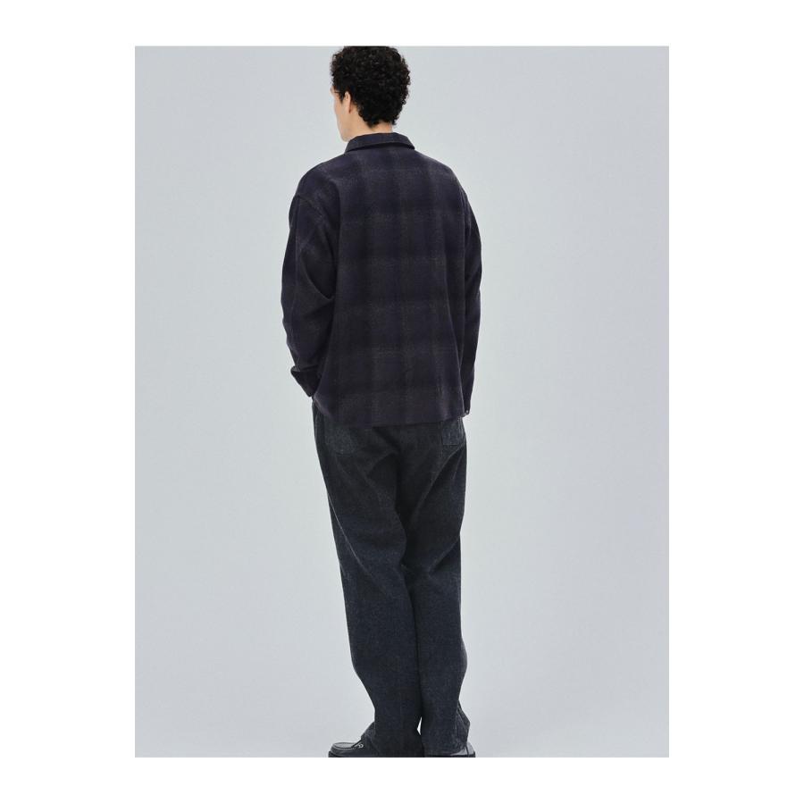 Alpaca Wool 2Pockets Shirt - DARK NAVY (KS26FSH11) Kaptain Sunshine(キャプテンサンシャイン) |  | 03