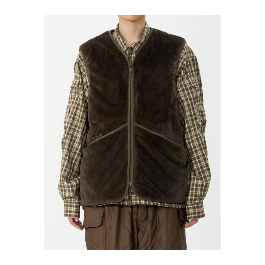 [ 10月24日（土）発売 ] TECH BRITISH HUNTER FUR VEST - D.BROWN (BJ-51026W) DAIWA PIER39(ダイワ ピア39) | DAIWA PIER39 | 08