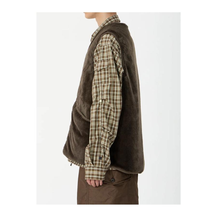 [ 10月24日（土）発売 ] TECH BRITISH HUNTER FUR VEST - D.BROWN (BJ-51026W) DAIWA PIER39(ダイワ ピア39) | DAIWA PIER39 | 09