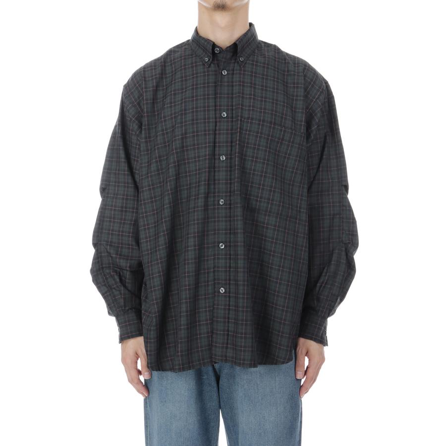 TECH BUTTON DOWN SHIRT L/S PLAIDS - CHARCOAL (BE-80026W) DAIWA PIER39(ダイワ ピア39) | DAIWA PIER39 | 01