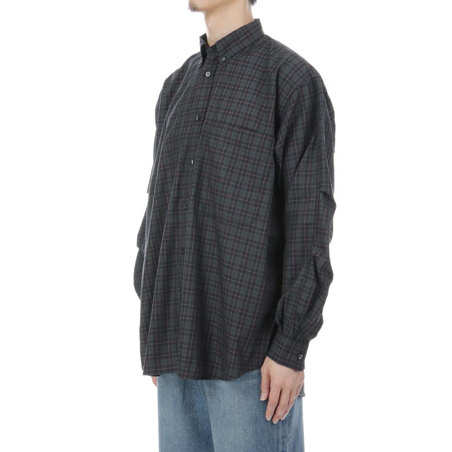 TECH BUTTON DOWN SHIRT L/S PLAIDS - CHARCOAL (BE-80026W) DAIWA PIER39(ダイワ ピア39) | DAIWA PIER39 | 02
