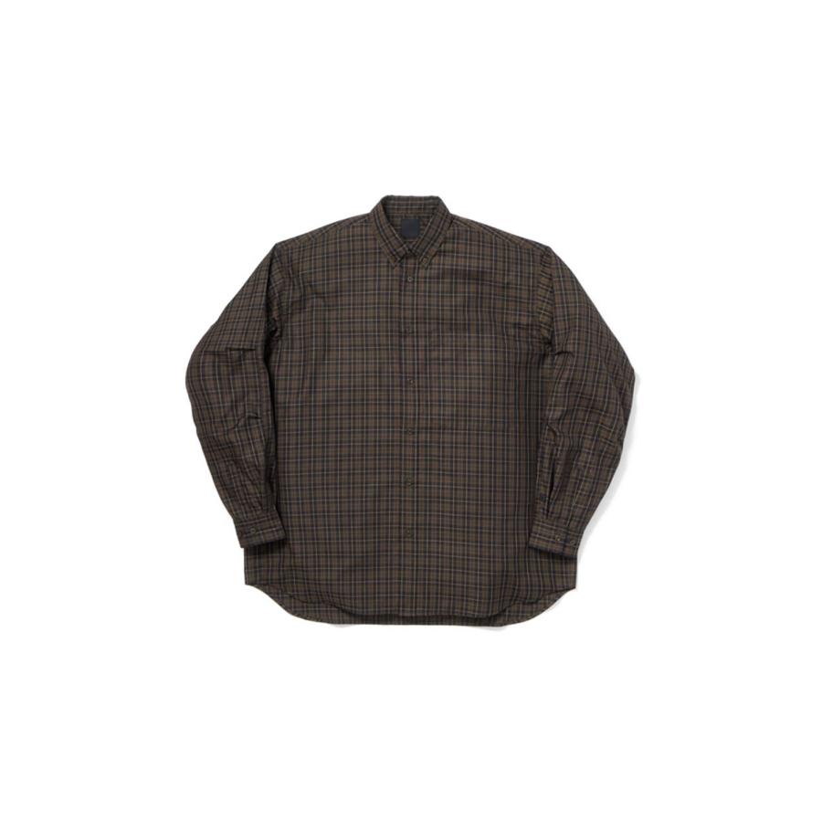 TECH BUTTON DOWN SHIRT L/S PLAIDS - LT.BROWN (BE-80026W) DAIWA PIER39(ダイワ ピア39) | DAIWA PIER39