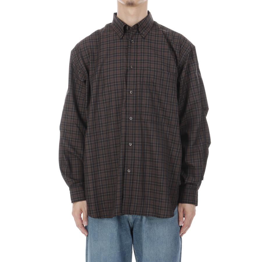 TECH BUTTON DOWN SHIRT L/S PLAIDS - LT.BROWN (BE-80026W) DAIWA PIER39(ダイワ ピア39) | DAIWA PIER39 | 01