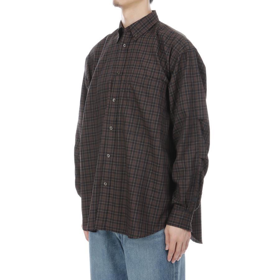 TECH BUTTON DOWN SHIRT L/S PLAIDS - LT.BROWN (BE-80026W) DAIWA PIER39(ダイワ ピア39) | DAIWA PIER39 | 01