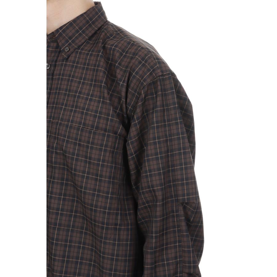 TECH BUTTON DOWN SHIRT L/S PLAIDS - LT.BROWN (BE-80026W) DAIWA PIER39(ダイワ ピア39) | DAIWA PIER39 | 05