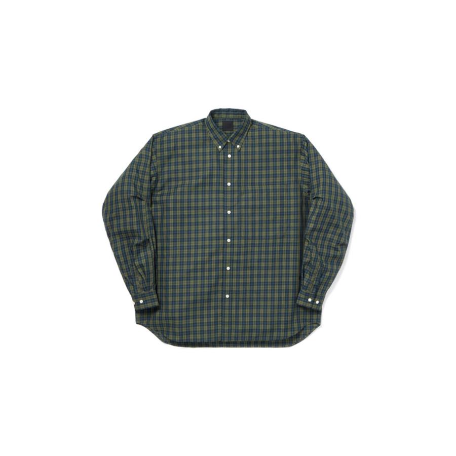 TECH BUTTON DOWN SHIRT L/S PLAIDS - LT.OLIVE (BE-80026W) DAIWA PIER39(ダイワ ピア39) | DAIWA PIER39