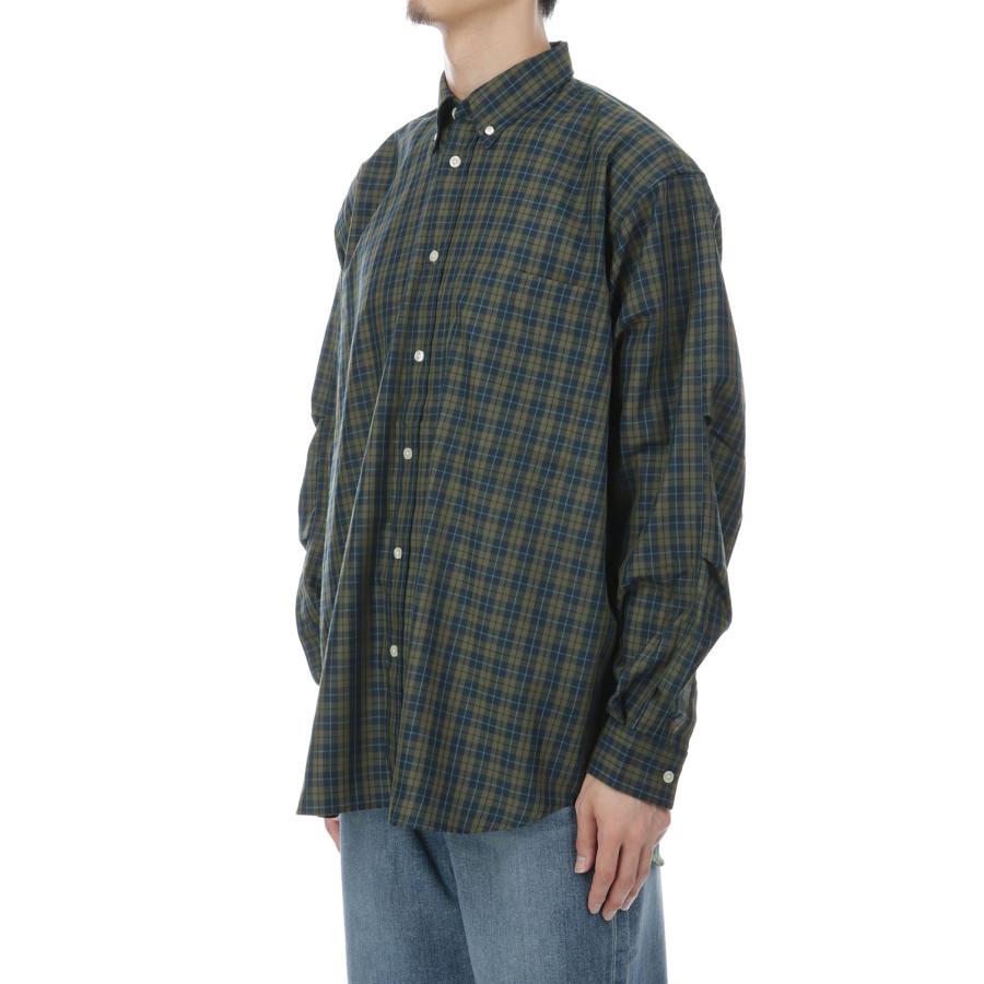 TECH BUTTON DOWN SHIRT L/S PLAIDS - LT.OLIVE (BE-80026W) DAIWA PIER39(ダイワ ピア39) | DAIWA PIER39 | 01