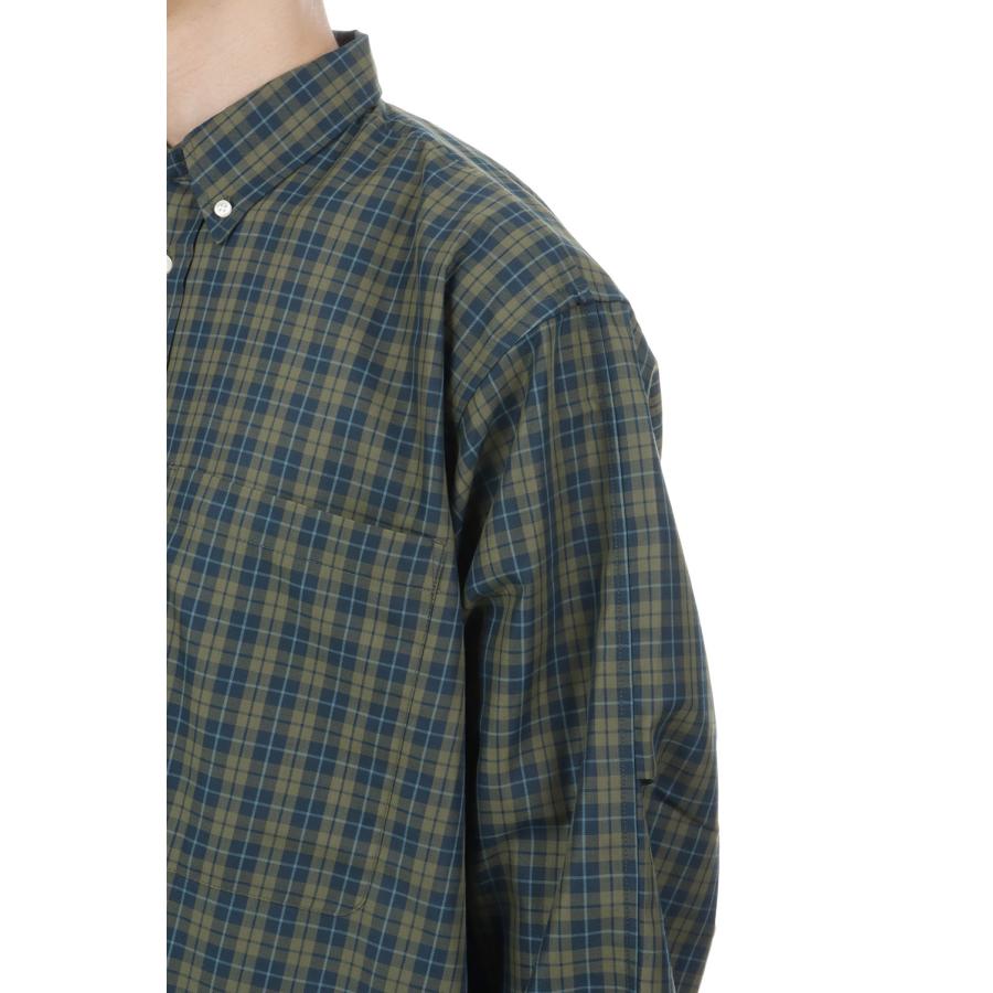 TECH BUTTON DOWN SHIRT L/S PLAIDS - LT.OLIVE (BE-80026W) DAIWA PIER39(ダイワ ピア39) | DAIWA PIER39 | 09