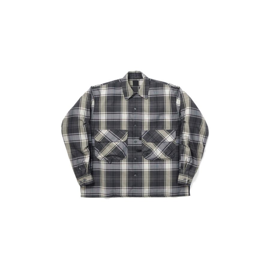 TECH SPORTS OPEN COLLAR SHIRT L/S BIG TARTAN - BLACK (BE-81026W) DAIWA PIER39(ダイワ ピア39) | DAIWA PIER39
