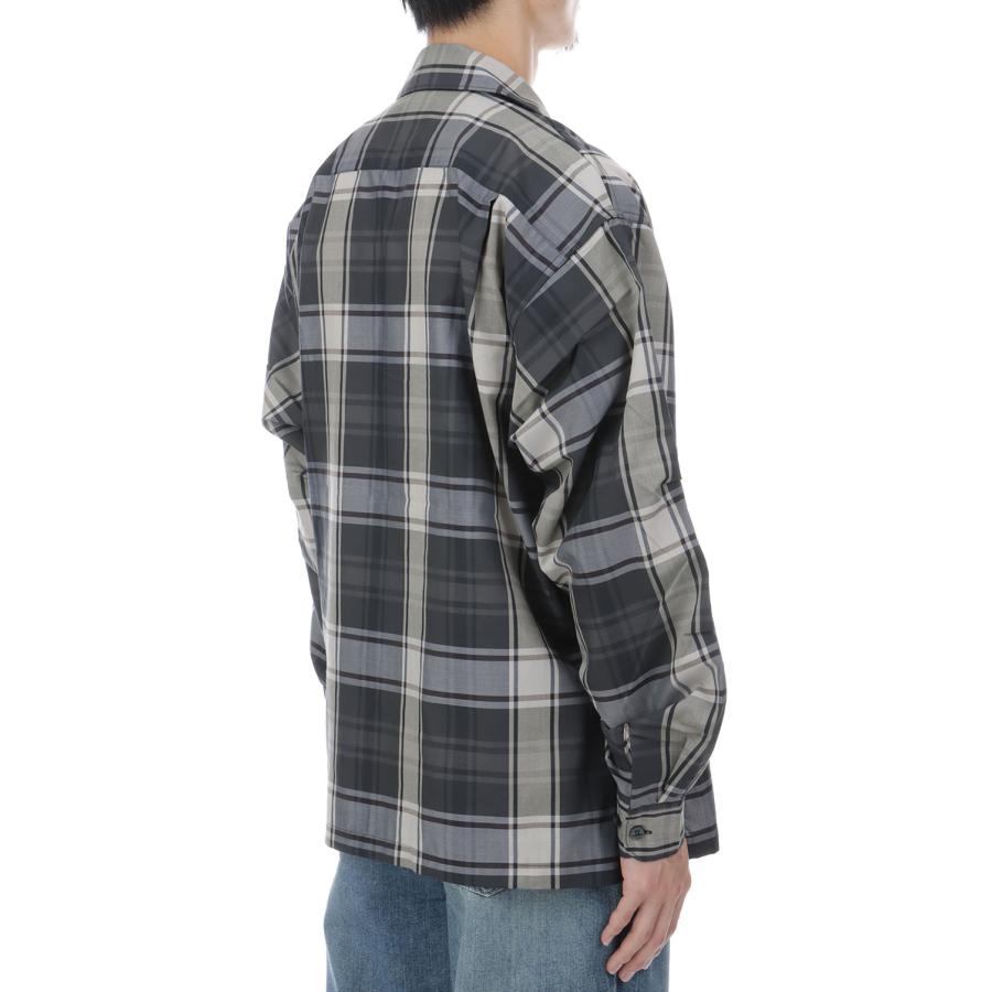 TECH SPORTS OPEN COLLAR SHIRT L/S BIG TARTAN - BLACK (BE-81026W) DAIWA PIER39(ダイワ ピア39) | DAIWA PIER39 | 02