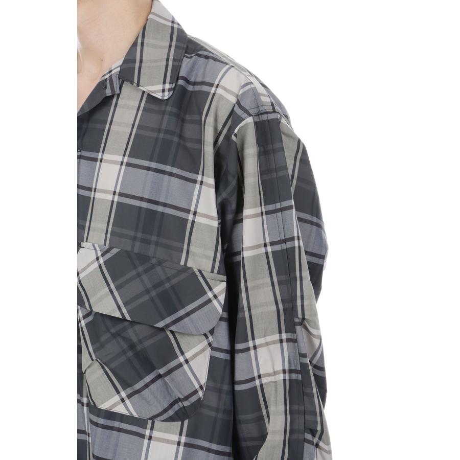 TECH SPORTS OPEN COLLAR SHIRT L/S BIG TARTAN - BLACK (BE-81026W) DAIWA PIER39(ダイワ ピア39) | DAIWA PIER39 | 05