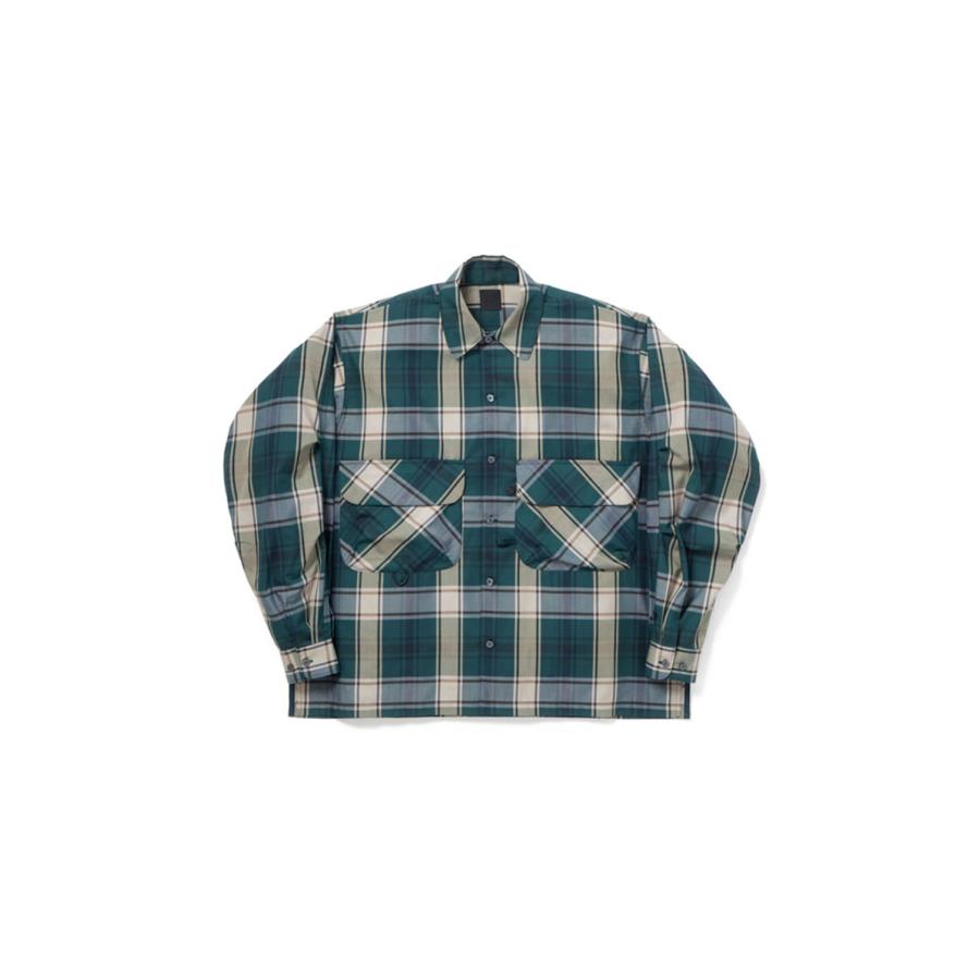 TECH SPORTS OPEN COLLAR SHIRT L/S BIG TARTAN - D.GREEN (BE-81026W) DAIWA PIER39(ダイワ ピア39) | DAIWA PIER39