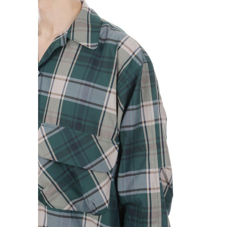 TECH SPORTS OPEN COLLAR SHIRT L/S BIG TARTAN - D.GREEN (BE-81026W) DAIWA PIER39(ダイワ ピア39) | DAIWA PIER39 | 05