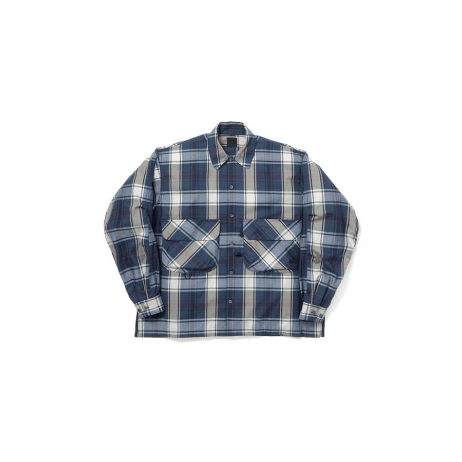 TECH SPORTS OPEN COLLAR SHIRT L/S BIG TARTAN - NAVY (BE-81026W) DAIWA PIER39(ダイワ ピア39) | DAIWA PIER39