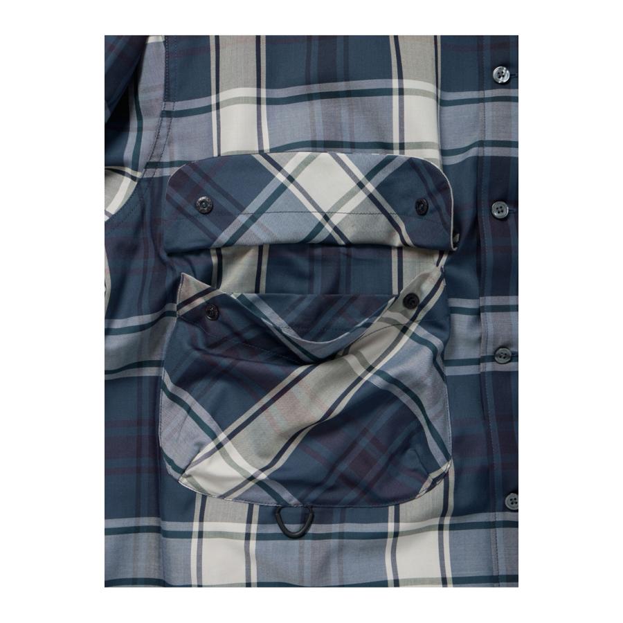 TECH SPORTS OPEN COLLAR SHIRT L/S BIG TARTAN - NAVY (BE-81026W) DAIWA PIER39(ダイワ ピア39) | DAIWA PIER39 | 02