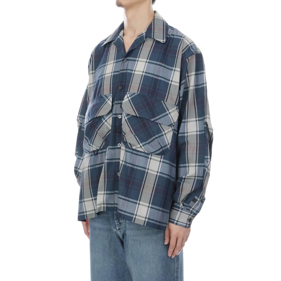TECH SPORTS OPEN COLLAR SHIRT L/S BIG TARTAN - NAVY (BE-81026W) DAIWA PIER39(ダイワ ピア39) | DAIWA PIER39 | 06