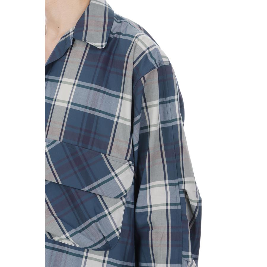 TECH SPORTS OPEN COLLAR SHIRT L/S BIG TARTAN - NAVY (BE-81026W) DAIWA PIER39(ダイワ ピア39) | DAIWA PIER39 | 09
