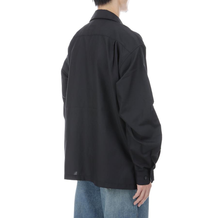 TECH SPORTS OPEN COLLAR SHIRT L/S SOLID - BLACK (BE-82026W) DAIWA PIER39(ダイワ ピア39) | DAIWA PIER39 | 02