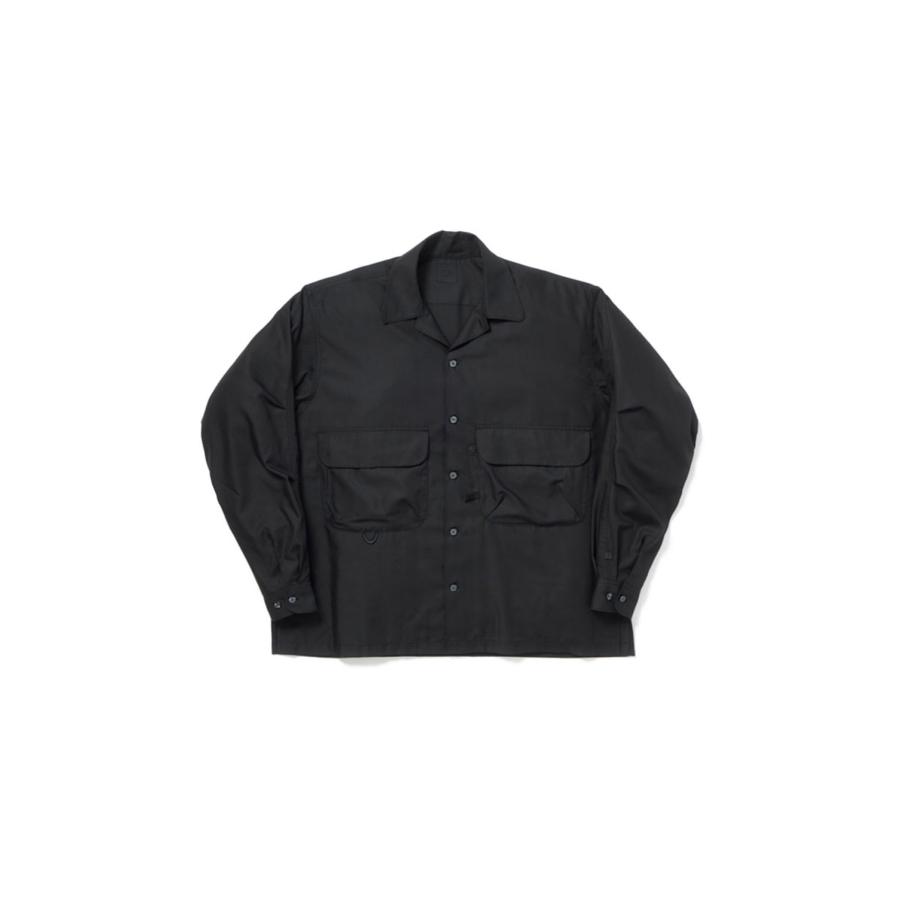 TECH SPORTS OPEN COLLAR SHIRT L/S SOLID - BLACK (BE-82026W) DAIWA PIER39(ダイワ ピア39) | DAIWA PIER39 | 05