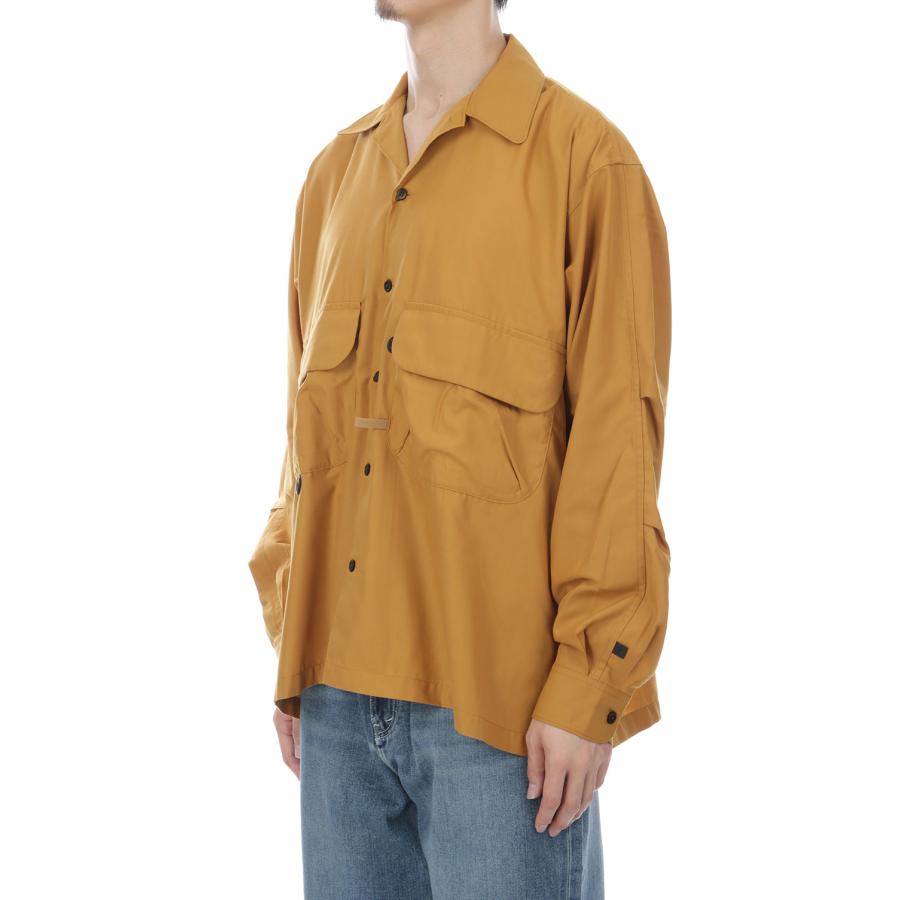 TECH SPORTS OPEN COLLAR SHIRT L/S SOLID - BRIGHT YELLOW (BE-82026W) DAIWA PIER39(ダイワ ピア39) | DAIWA PIER39 | 09