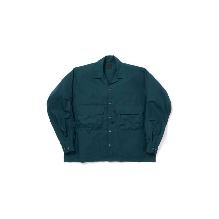 TECH SPORTS OPEN COLLAR SHIRT L/S SOLID - D.GREEN (BE-82026W) DAIWA PIER39(ダイワ ピア39) | DAIWA PIER39