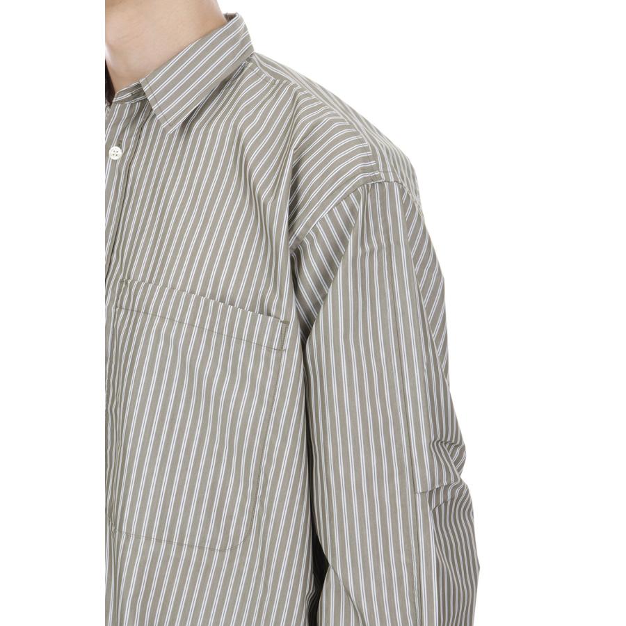 TECH REGULAR COLLAR SHIRT L/S STRIPE - LT.BROWN (BE-83026W) DAIWA PIER39(ダイワ ピア39) | DAIWA PIER39 | 05